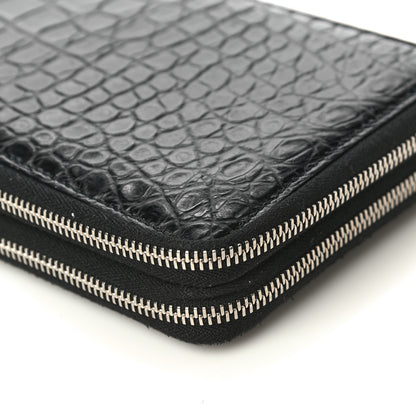 Gucci Crocodile Travel Document Case Black 9 of 21