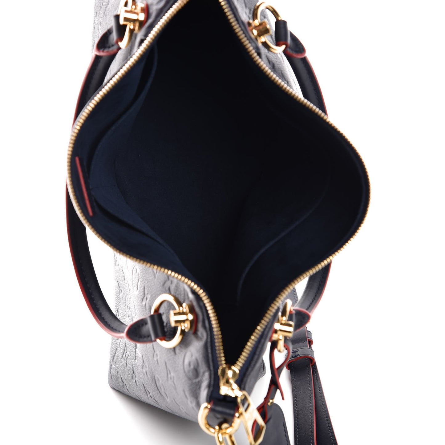 Empreinte V Tote MM Marine Rouge