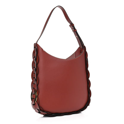 Chloe Small Grain Smooth Calfskin Medium Darryl Hobo Sepia Brown 2 of 5