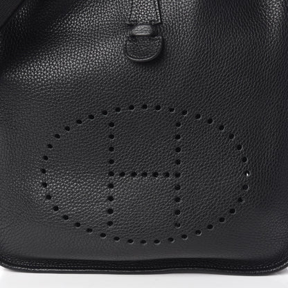 Hermes Taurillon Clemence Evelyne III GM Black 8 of 12