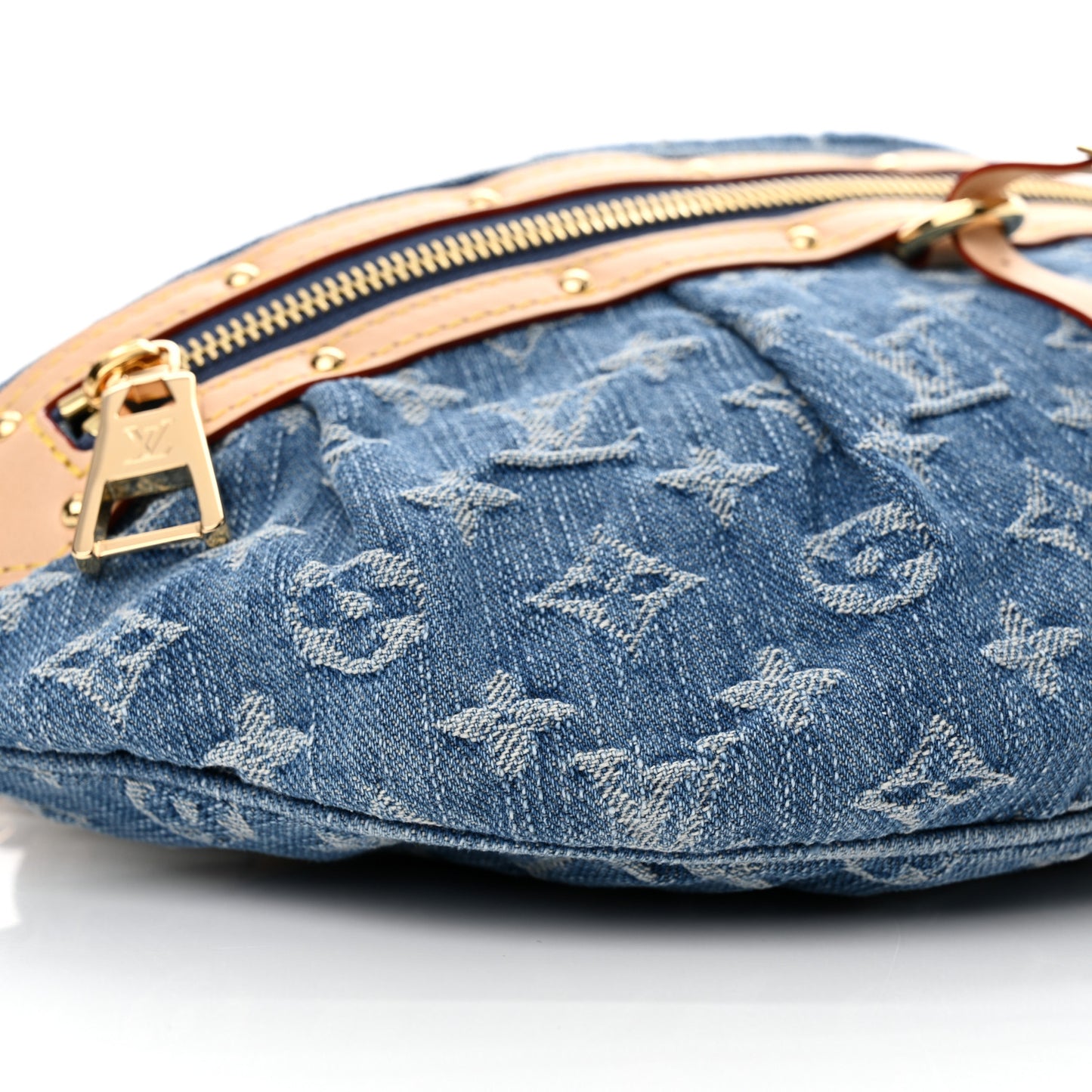 Monogram Denim High Rise Bumbag Blue