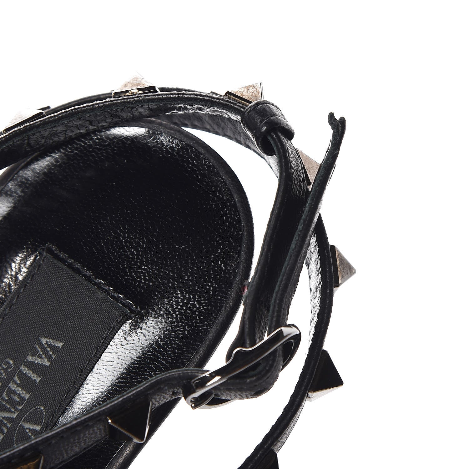Valentino Garavani Patent Rockstud Ankle Strap Pumps 37.5 Black 11 of 13