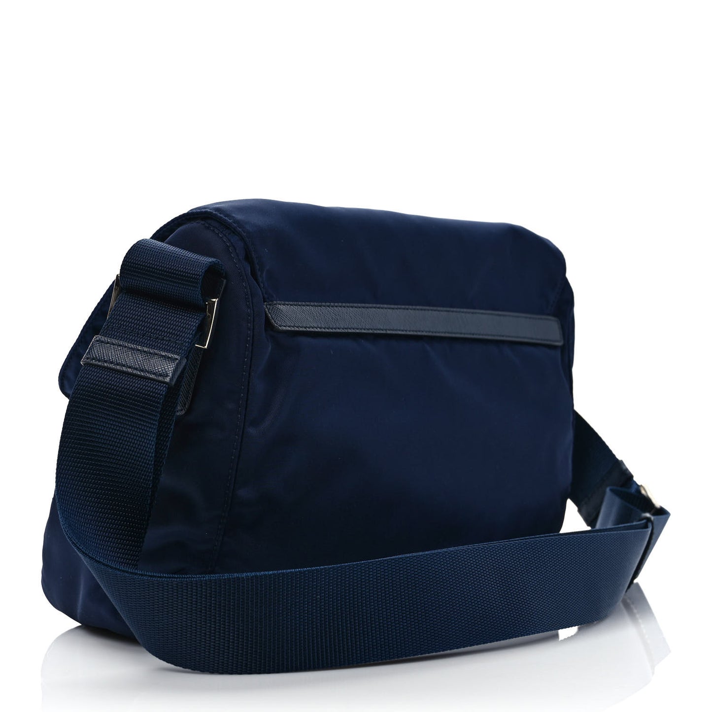 Tessuto Nylon Saffiano Vela Messenger Bag Navy