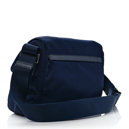 Prada Tessuto Nylon Saffiano Vela Messenger Bag Navy 2 of 7