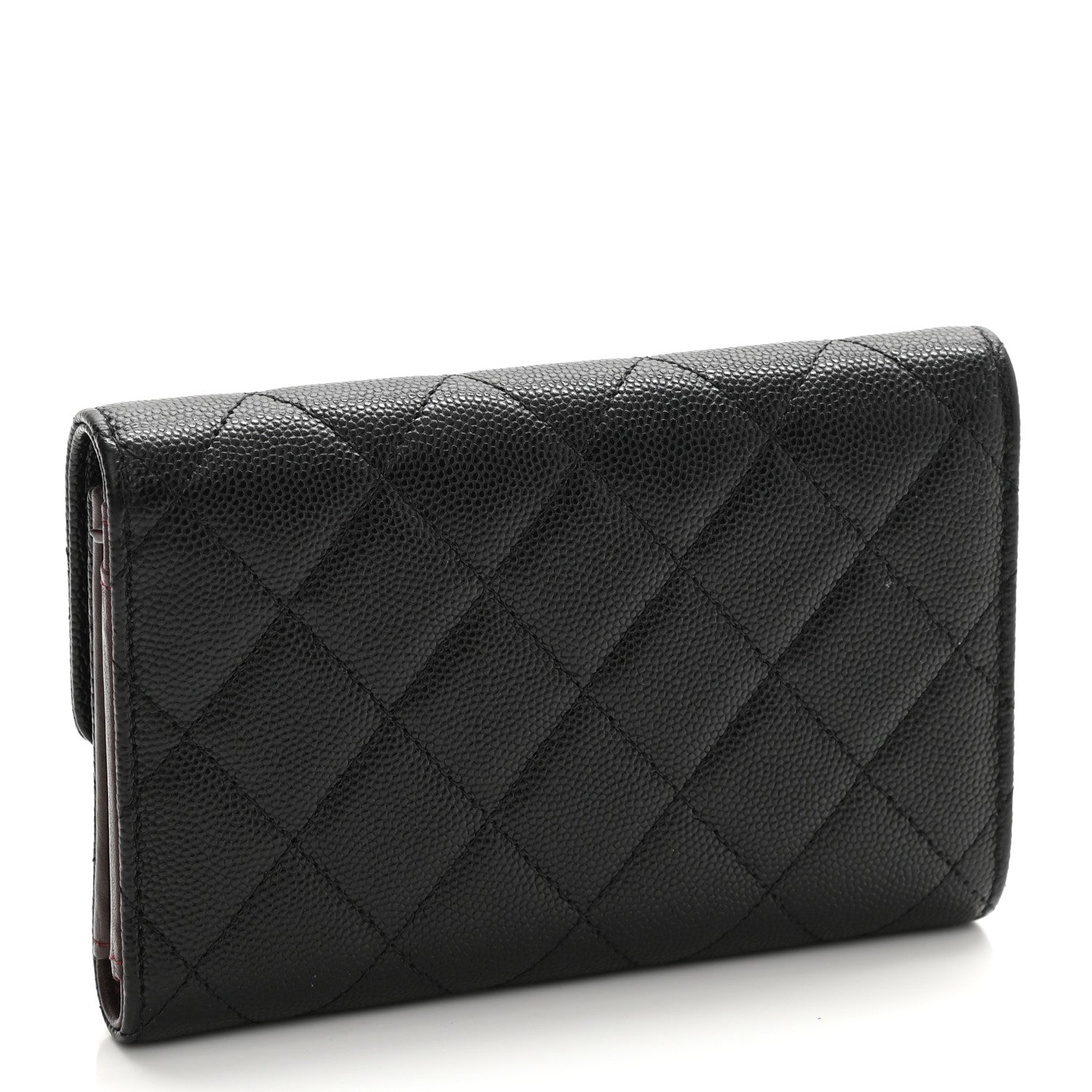 Chanel Caviar Quilted Medium Flap Wallet Black 2 of 9