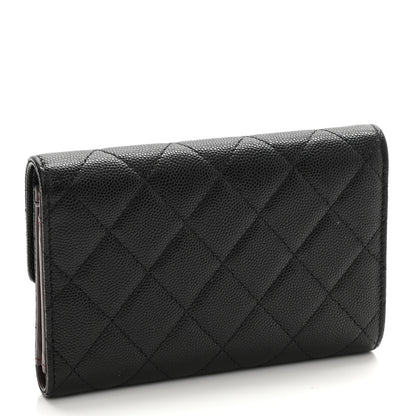 Chanel Caviar Quilted Medium Flap Wallet Black 2 of 9