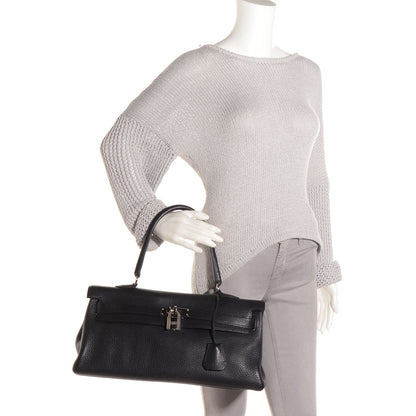 Hermes Taurillon Clemence Shoulder Kelly 40 Black 12 of 23