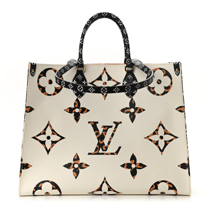 Louis Vuitton Monogram Giant Jungle Onthego GM Ivory 1 of 9