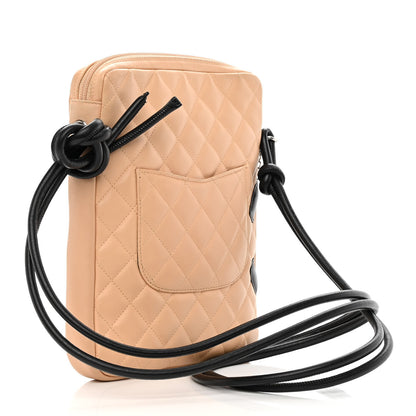 Chanel Calfskin Quilted Medium Cambon Messenger Beige Black 3 of 17