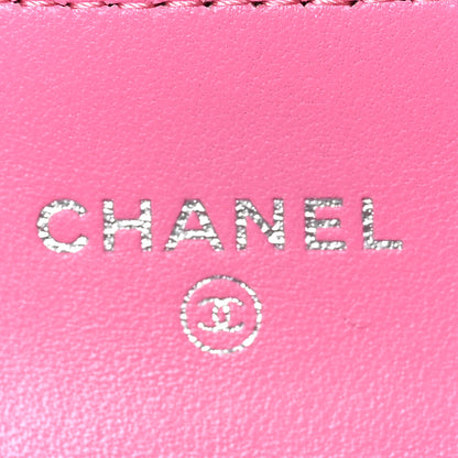 Chanel Lambskin Quilted Flap Card Holder Wallet Pink 6 of 8