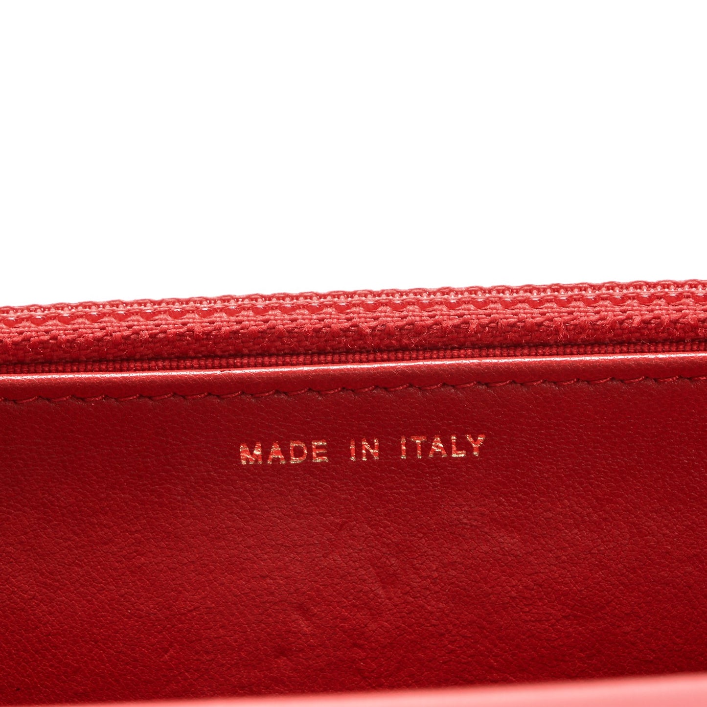 Lambskin Emoticon Wallet on Chain WOC Red
