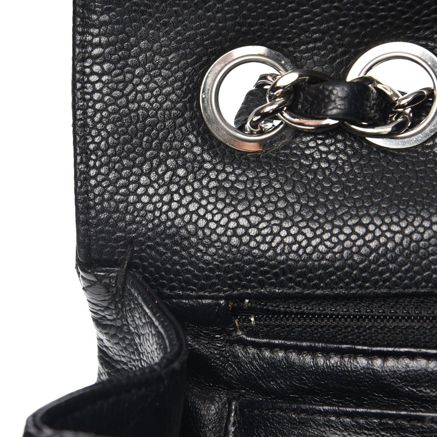 Chanel Caviar Quilted Jumbo Single Flap Black 14 of 19