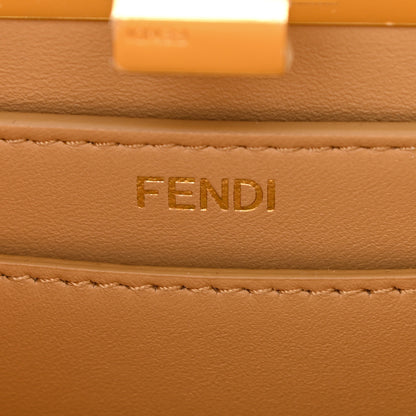 Fendi Shiny Nappa Petite Peekaboo I SEE U Satchel Miele Scuro 10 of 15