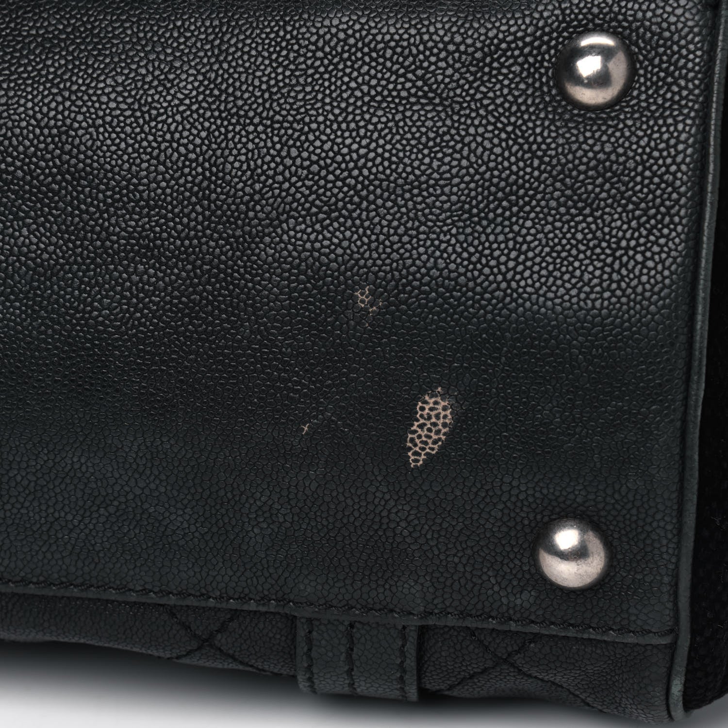 Chanel Caviar Fabric Diamond Stitched Mademoiselle Shoulder Bag Black 9 of 12