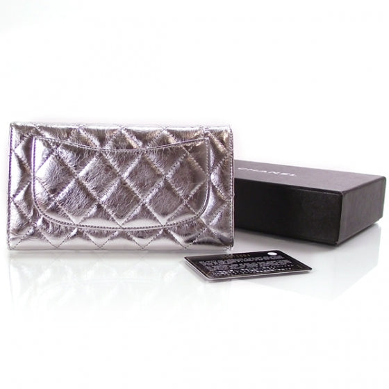 Lambskin Timeless Reissue Wallet Silver