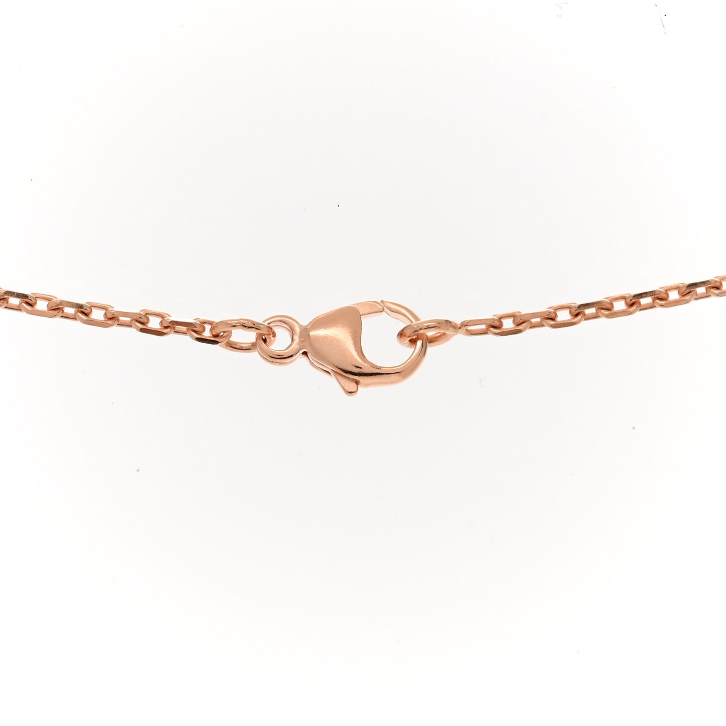 Lacquered Rose Gold Mini Pop H Pendant Necklace White