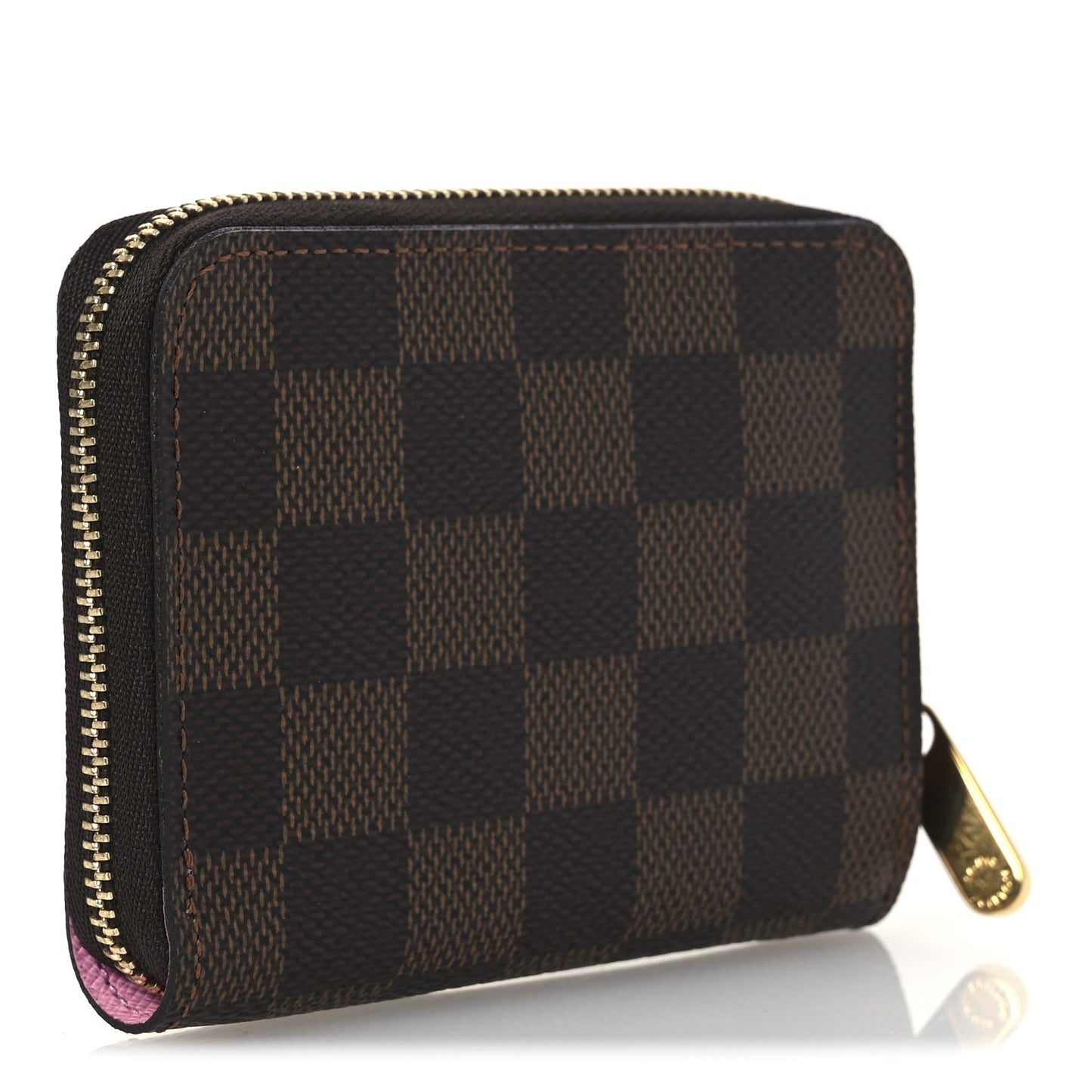 Damier Ebene 2022 Christmas Animation Paris Zippy Coin Purse Pink