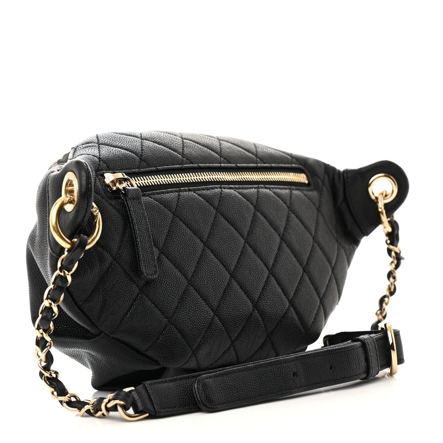 Chanel Caviar Quilted Filigree Waist Bag Black 3 of 15