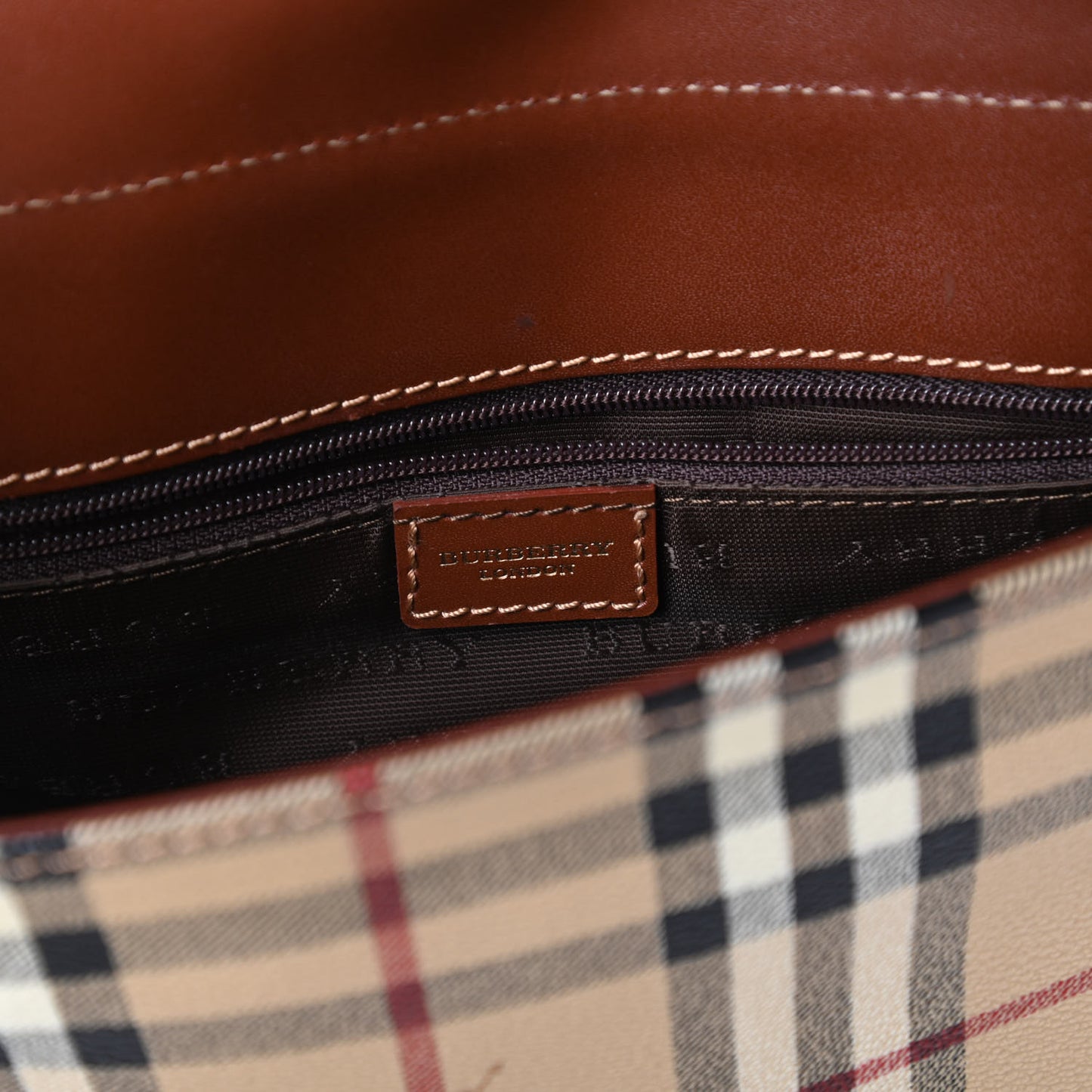 Haymarket Check Crossbody Bag Brown