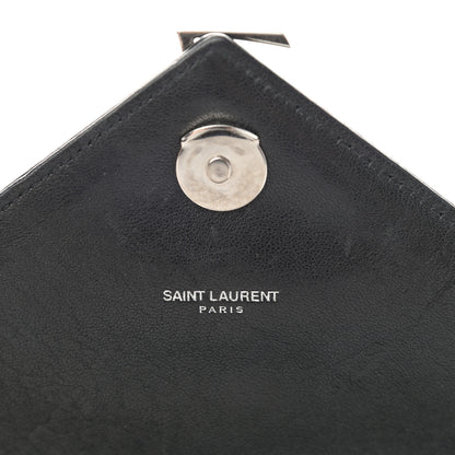 Saint Laurent Calfskin Mixed Matelasse Triquilt Large Monogram Satchel Black 7 of 12
