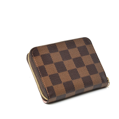 Louis Vuitton Damier Ebene Zippy Coin Purse Rose Ballerine 3 of 10