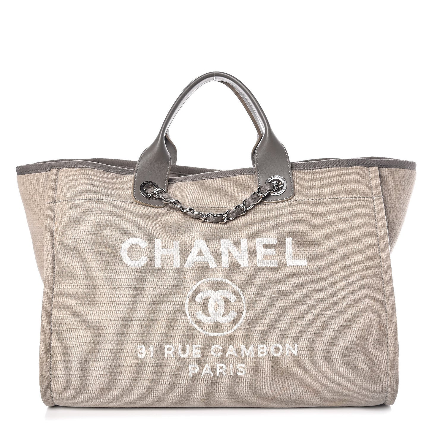 Canvas Large Deauville Tote Grey