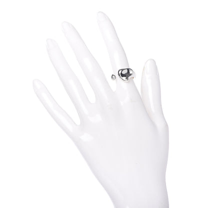 Tiffany Sterling Silver Diamond Elsa Peretti Full Heart Ring 48 4.5 2 of 4