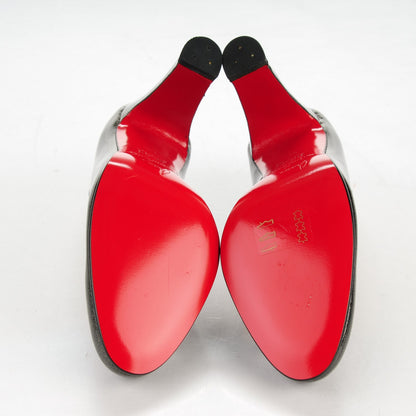 Christian Louboutin Patent Simple 100 Pumps 35.5 Grease Dark Grey 5 of 7