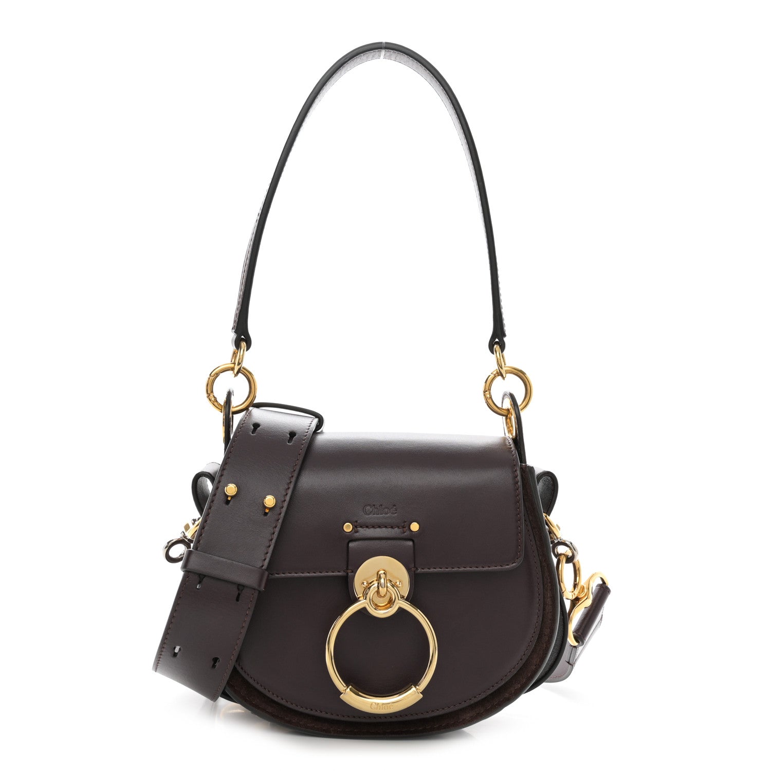 Chloe Calfskin Small Tess Bag Black Raisin 1 of 9
