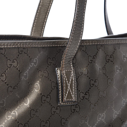 Gucci Imprime Monogram Medium Zippered Shopping Tote Pewter 11 of 16