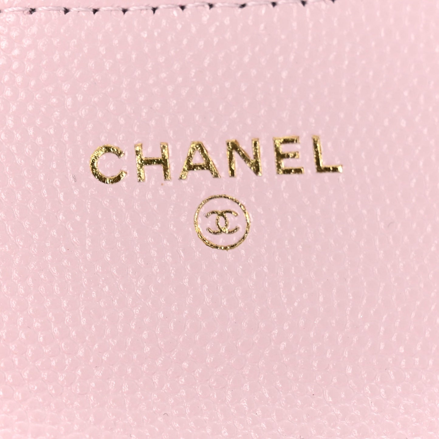 Caviar Quilted Flap Card Holder Wallet Light Pink