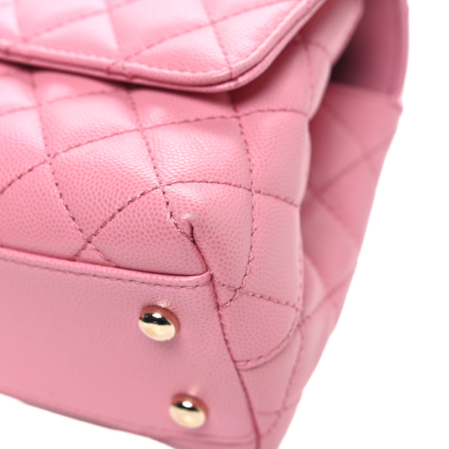 Chanel Caviar Quilted Mini Coco Chain Handle Flap Pink 11 of 11