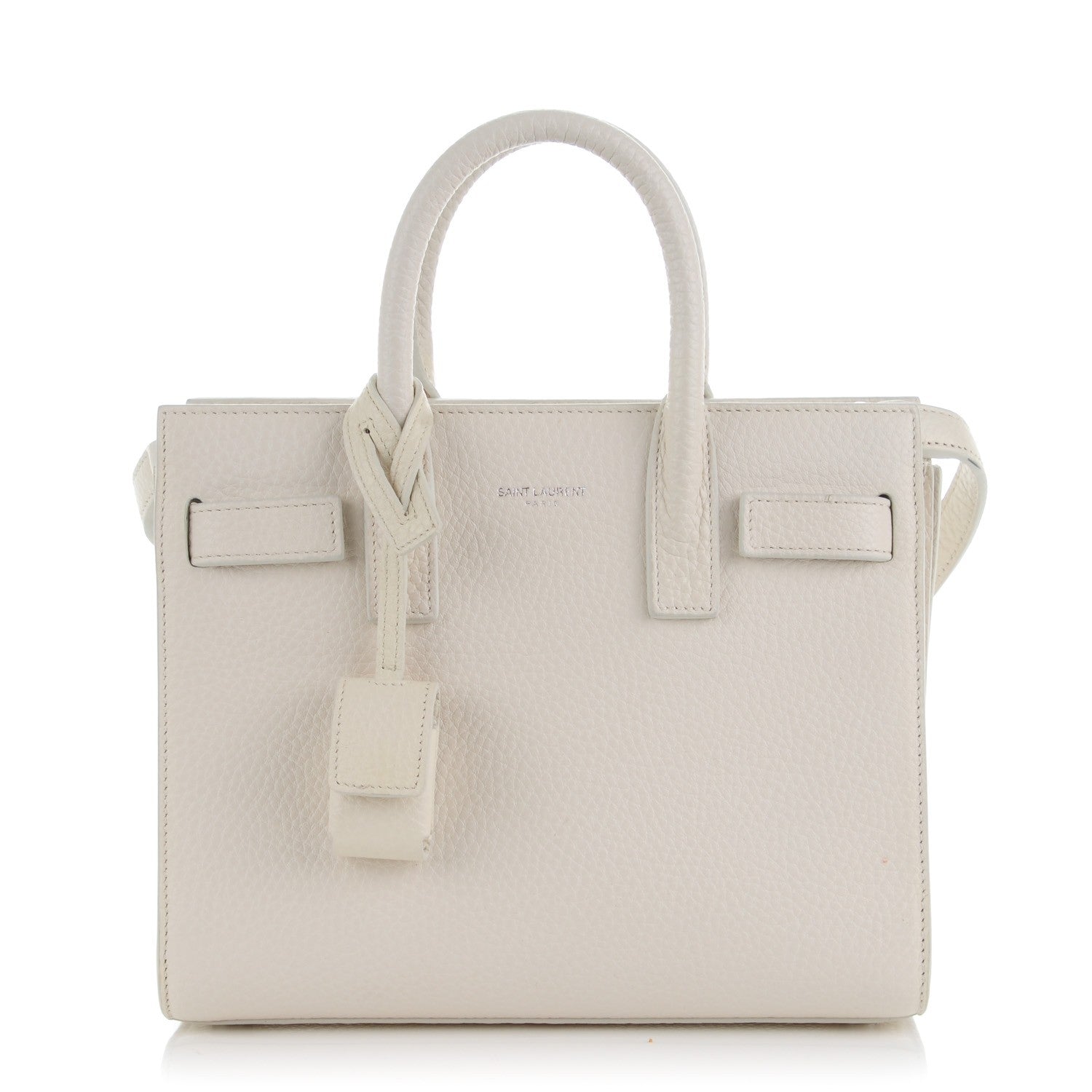 Saint Laurent Calfskin Nano Sac de Jour Dove White 1 of 6
