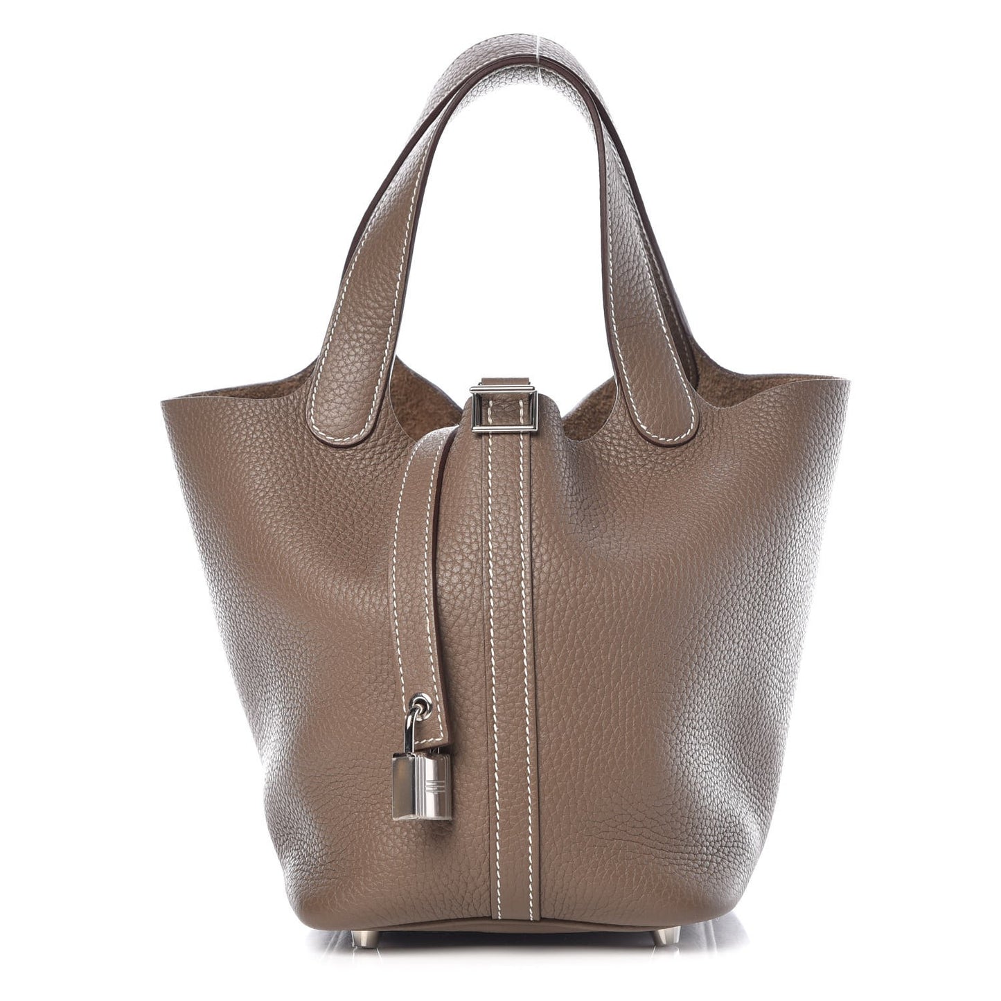 Taurillon Clemence Picotin Lock 18 PM Etoupe