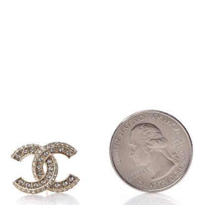 Chanel Crystal CC Earrings Gold 2 of 5