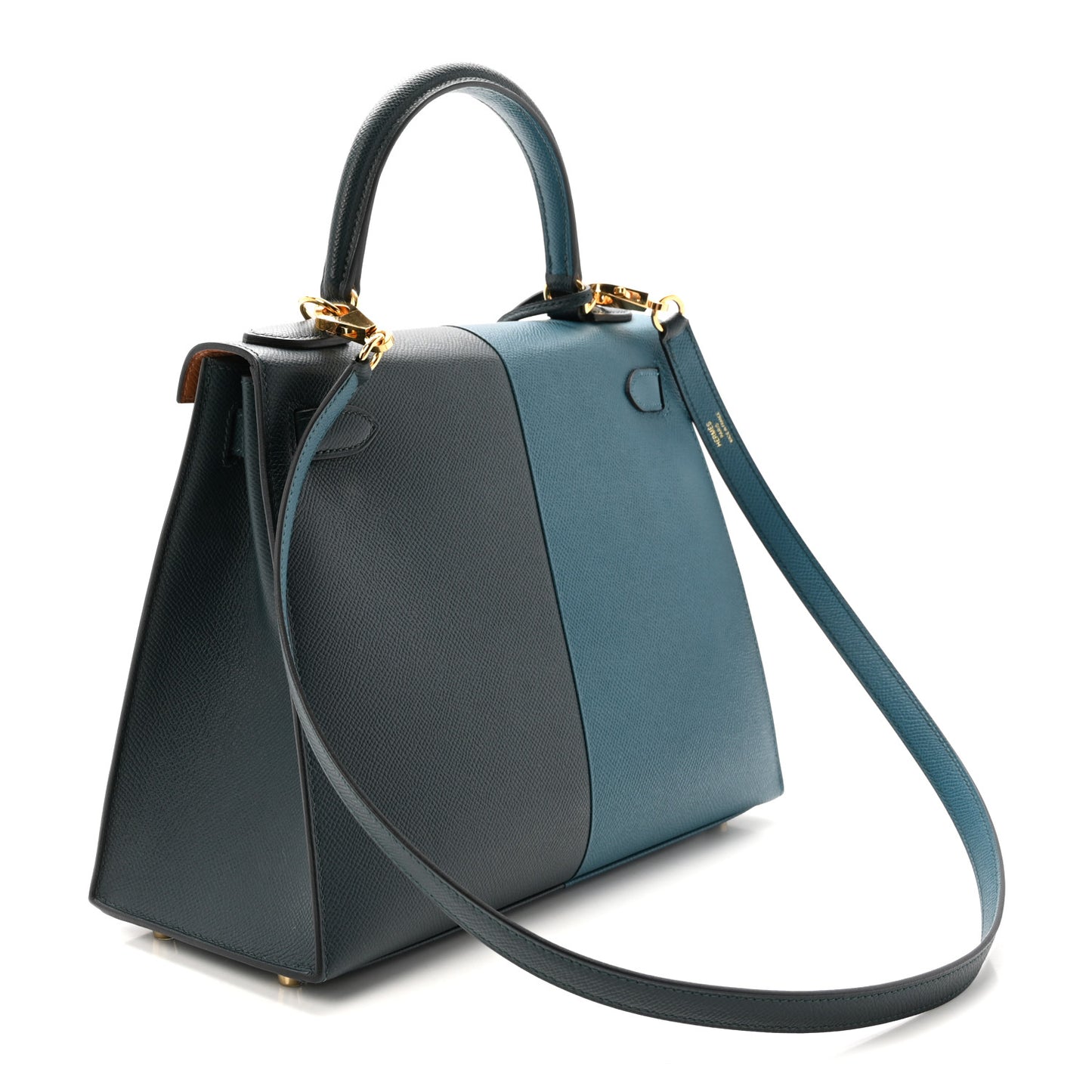 Epsom Casaque Kelly Sellier 28 Vert Cypress Vert Bosphore