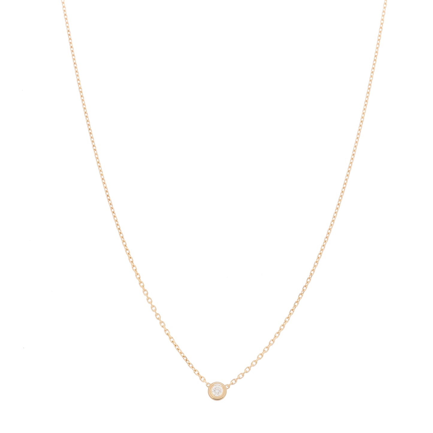 18K Yellow Gold Diamond XS D'Amour Pendant Necklace