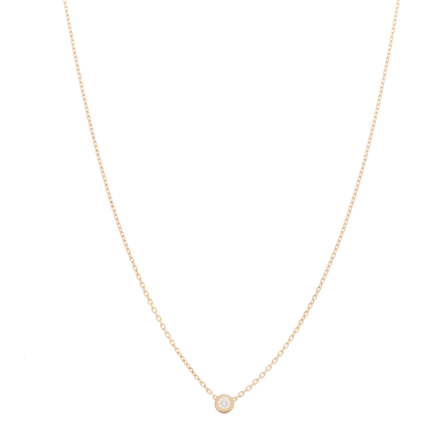 Cartier 18K Yellow Gold Diamond XS D'Amour Pendant Necklace 1 of 6