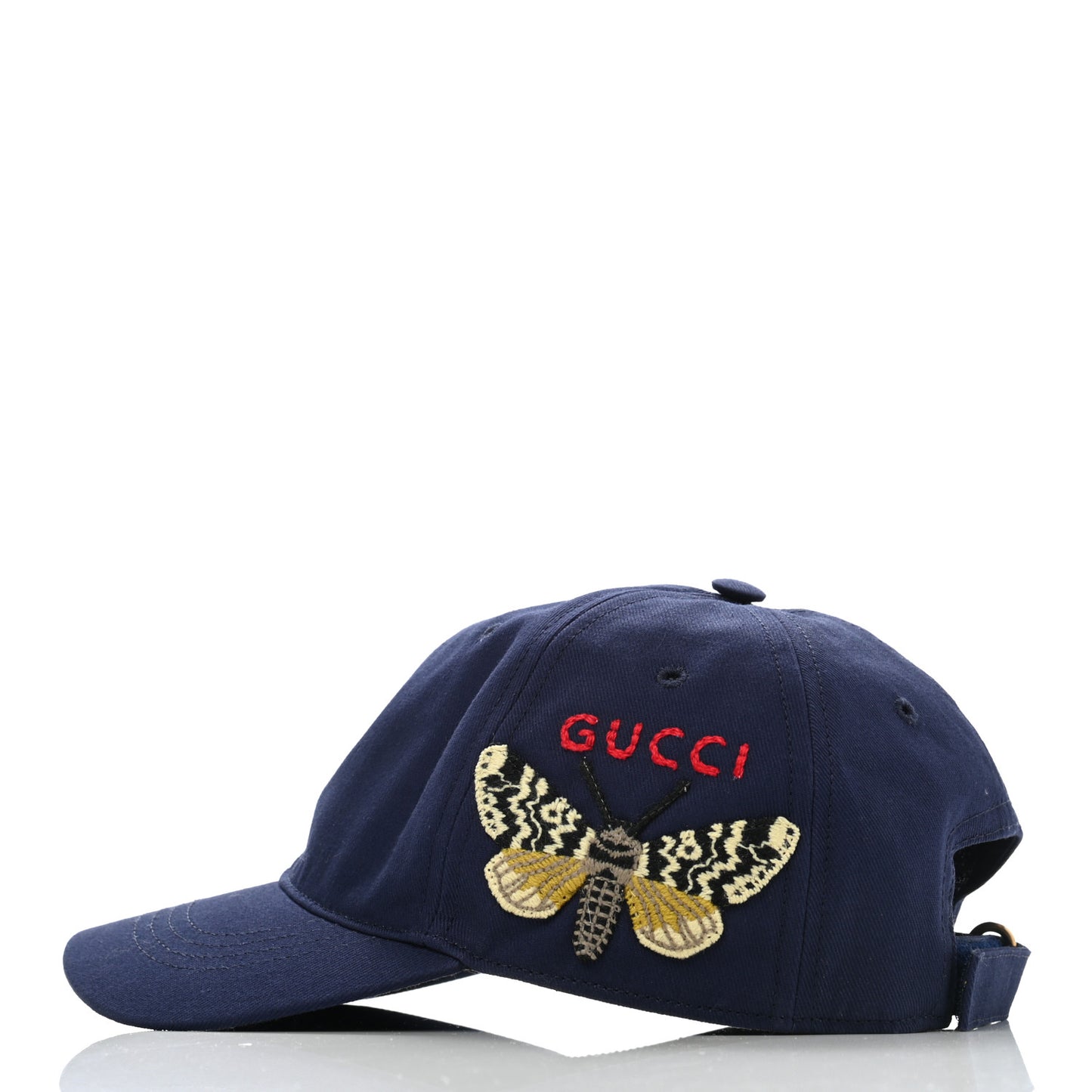 Cotton Moth Embroidered Baseball Hat 57 Navy