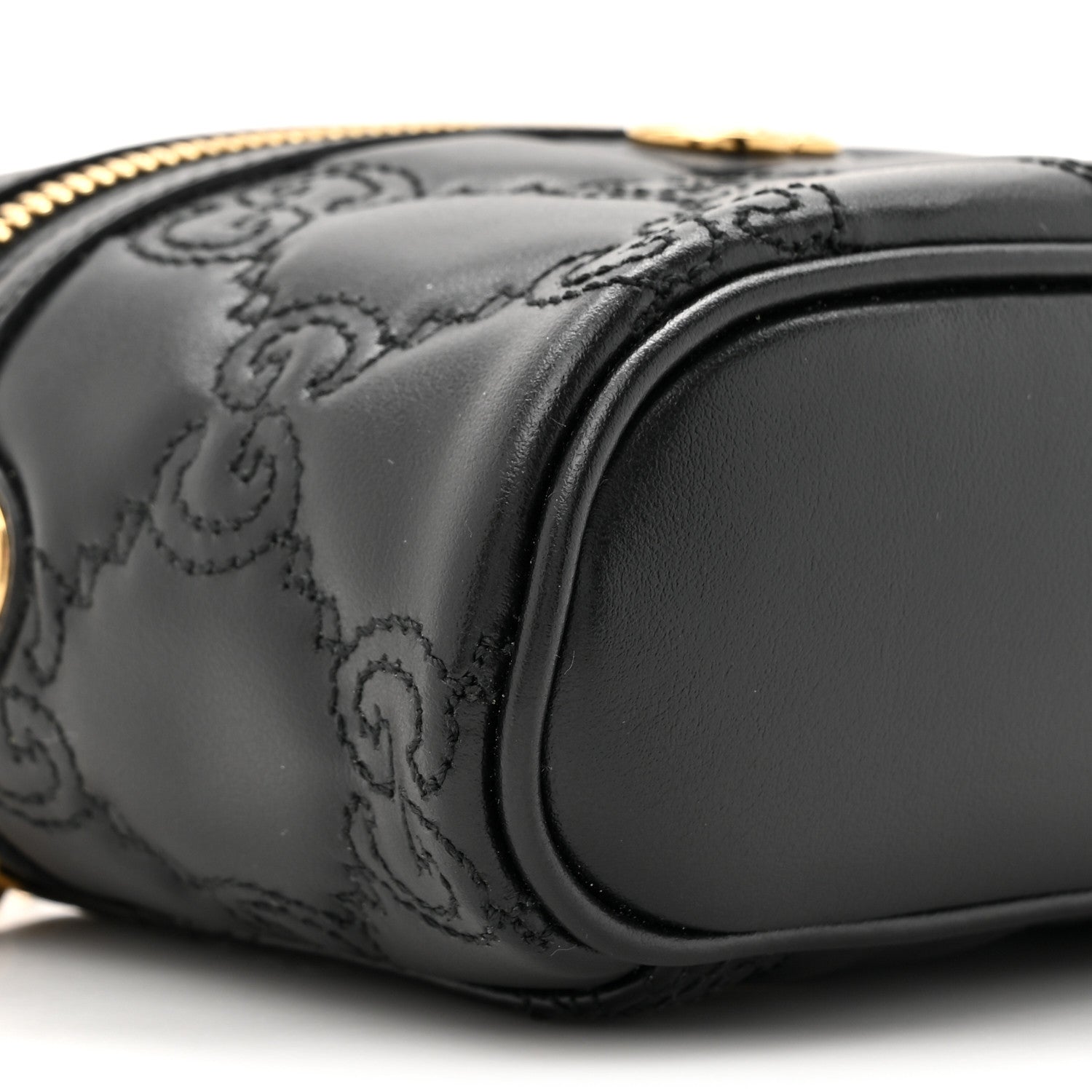 Gucci Calfskin GG Matelasse Mini Top Handle Bag Black 10 of 11