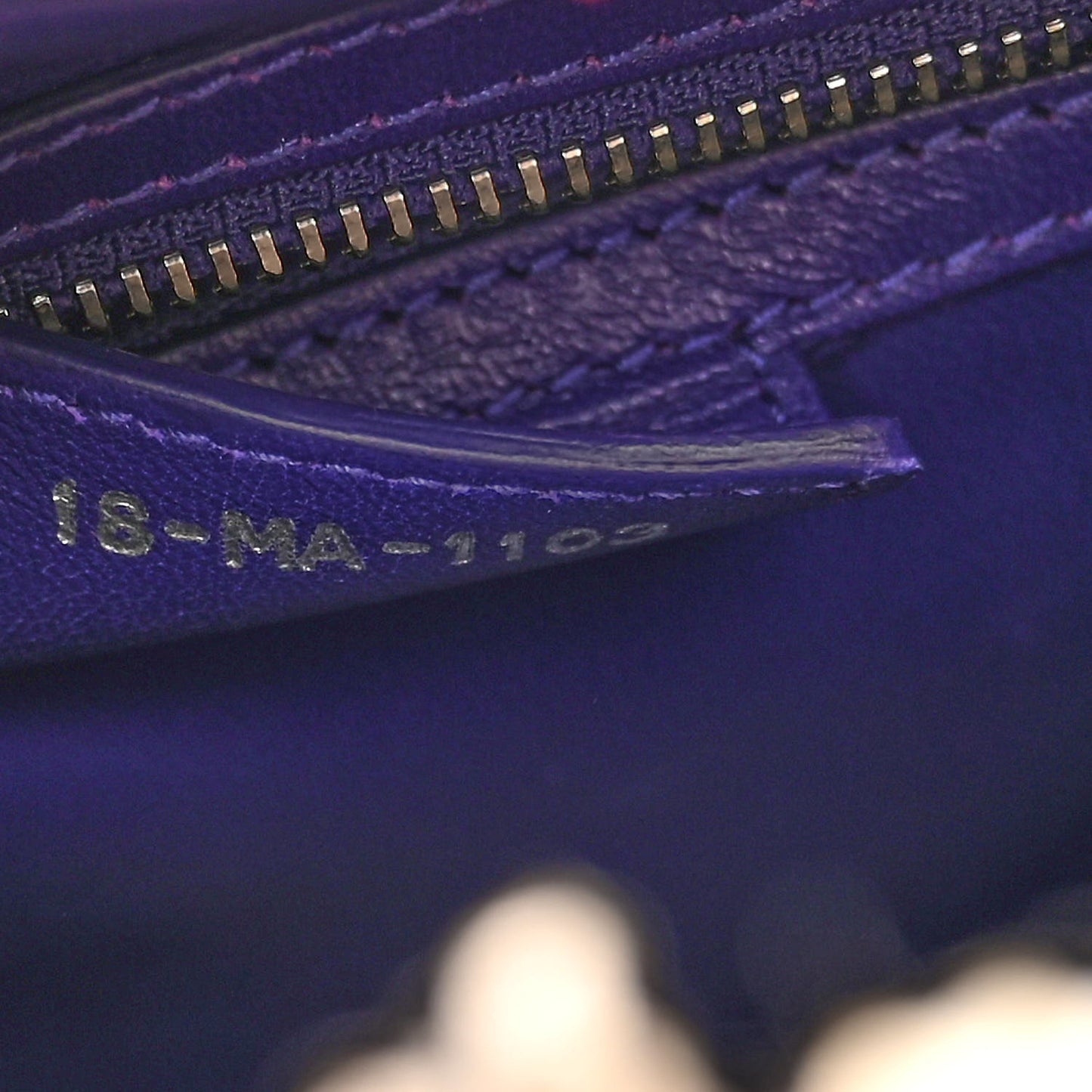 Tweed Fringe Medium Lady Dior Purple