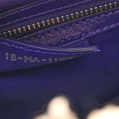 Christian Dior Tweed Fringe Medium Lady Dior Purple 7 of 13