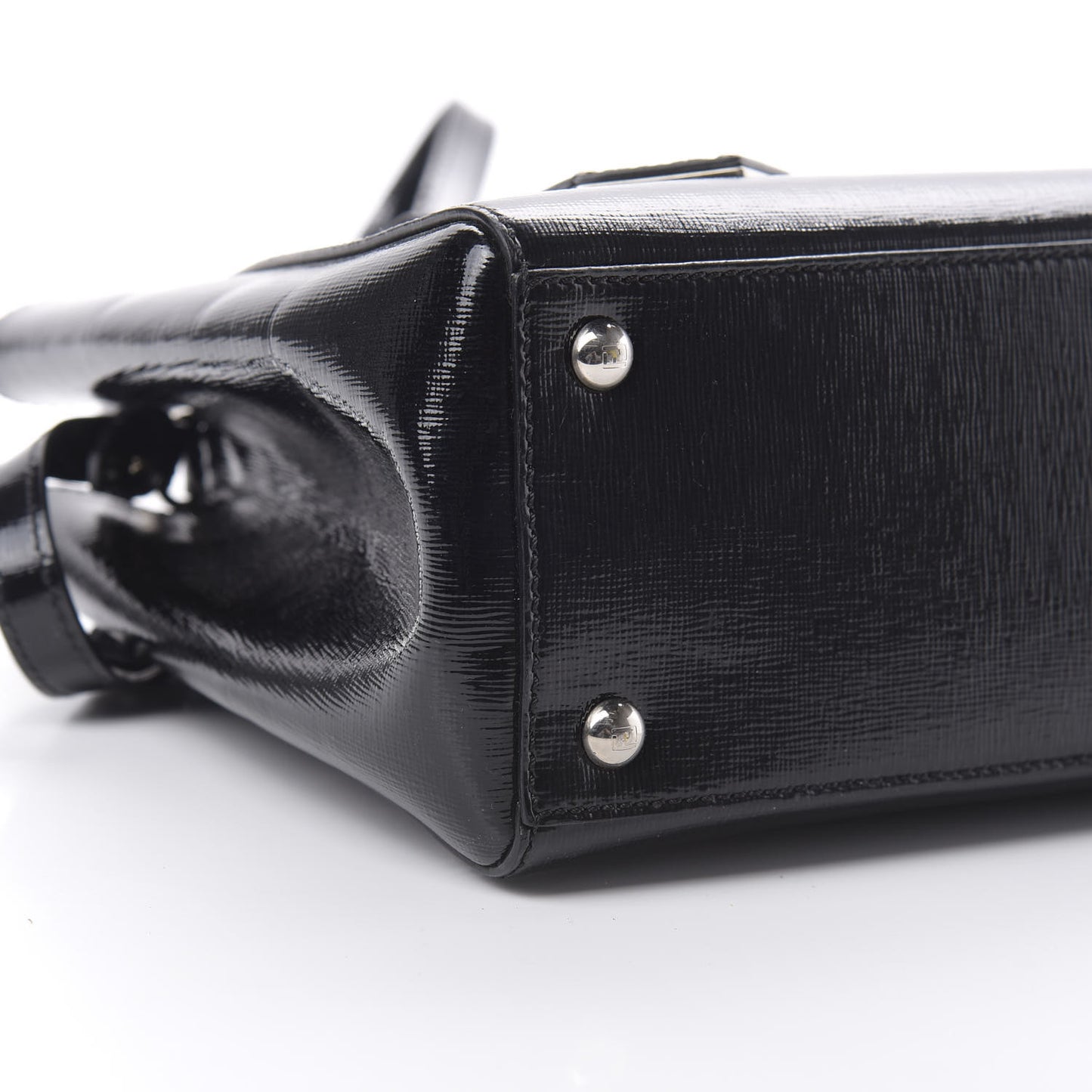 Patent Vitello Elite Petite 2Jours Tote Black