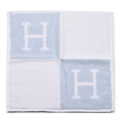 Hermes Cotton Avalon Baby Bath Wash Cloth Bleu Glacier 1 of 3