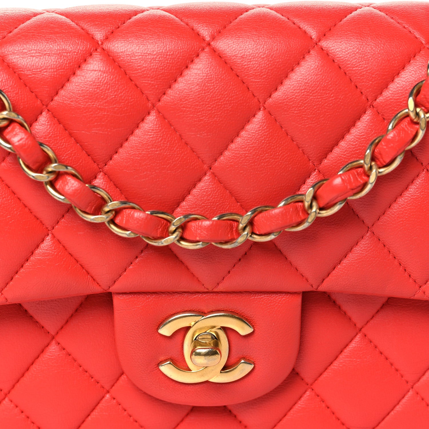 Chanel Lambskin Quilted Small Double Flap Red 7 of 11