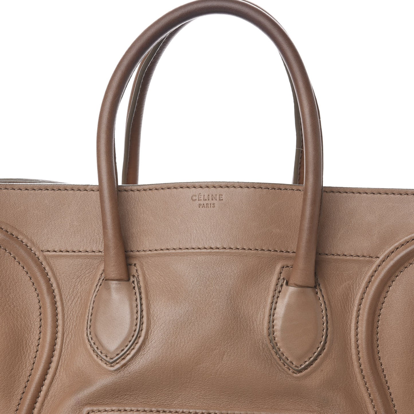 Supple Calfskin Medium Phantom Luggage Taupe