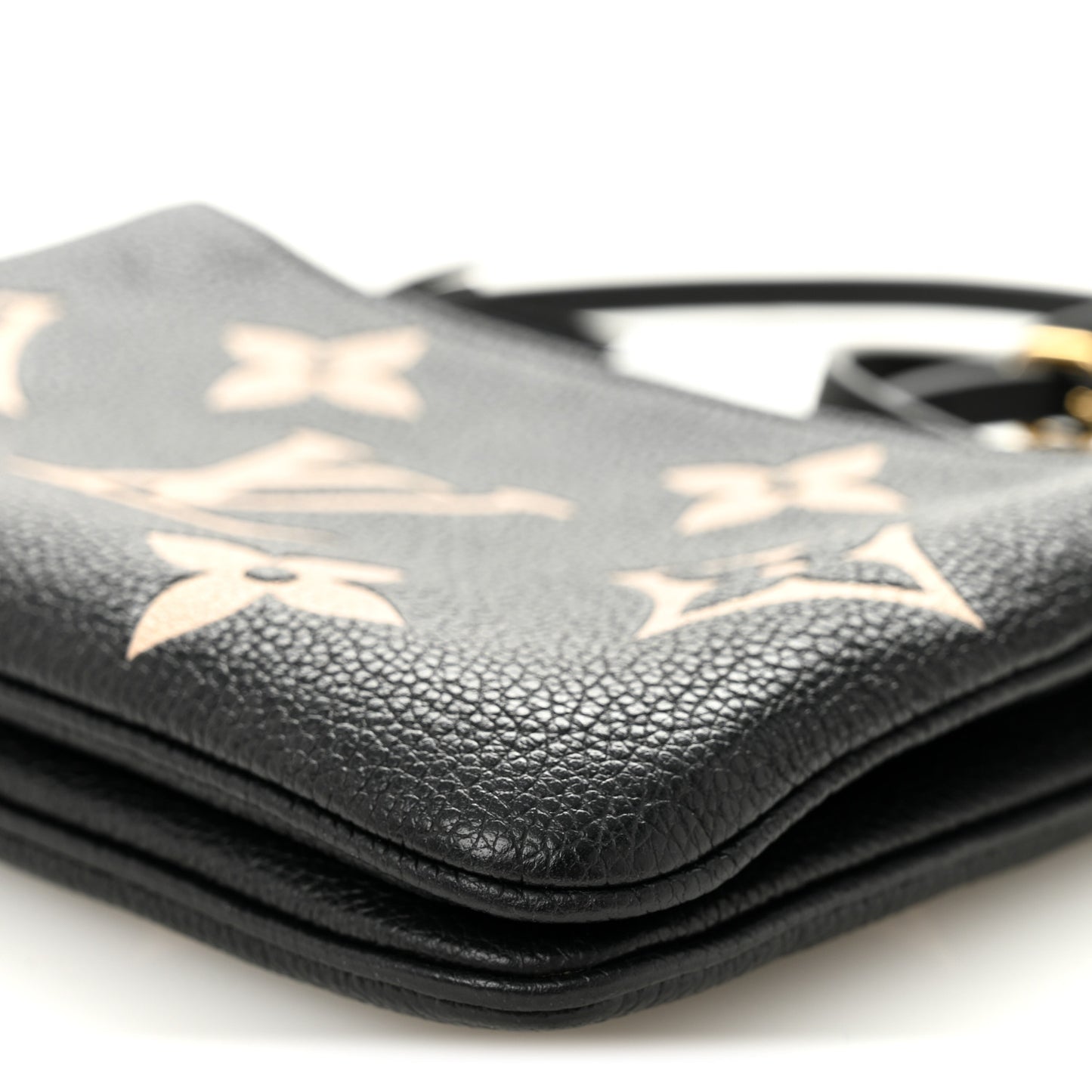 Empreinte Monogram Giant Double Zip Pochette Black Cream