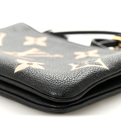 Louis Vuitton Empreinte Monogram Giant Double Zip Pochette Black Cream 10 of 10