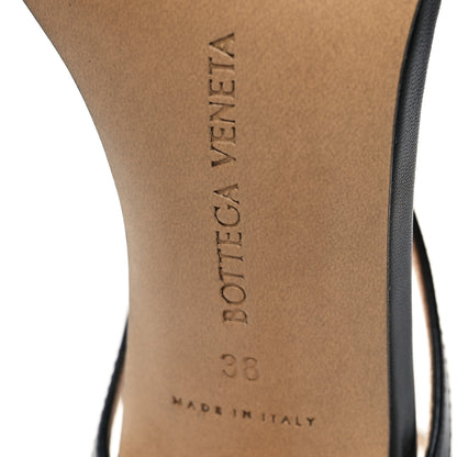 Bottega Veneta Lambskin Stretch Multi Strap 90mm Sandals 38 Black 6 of 7