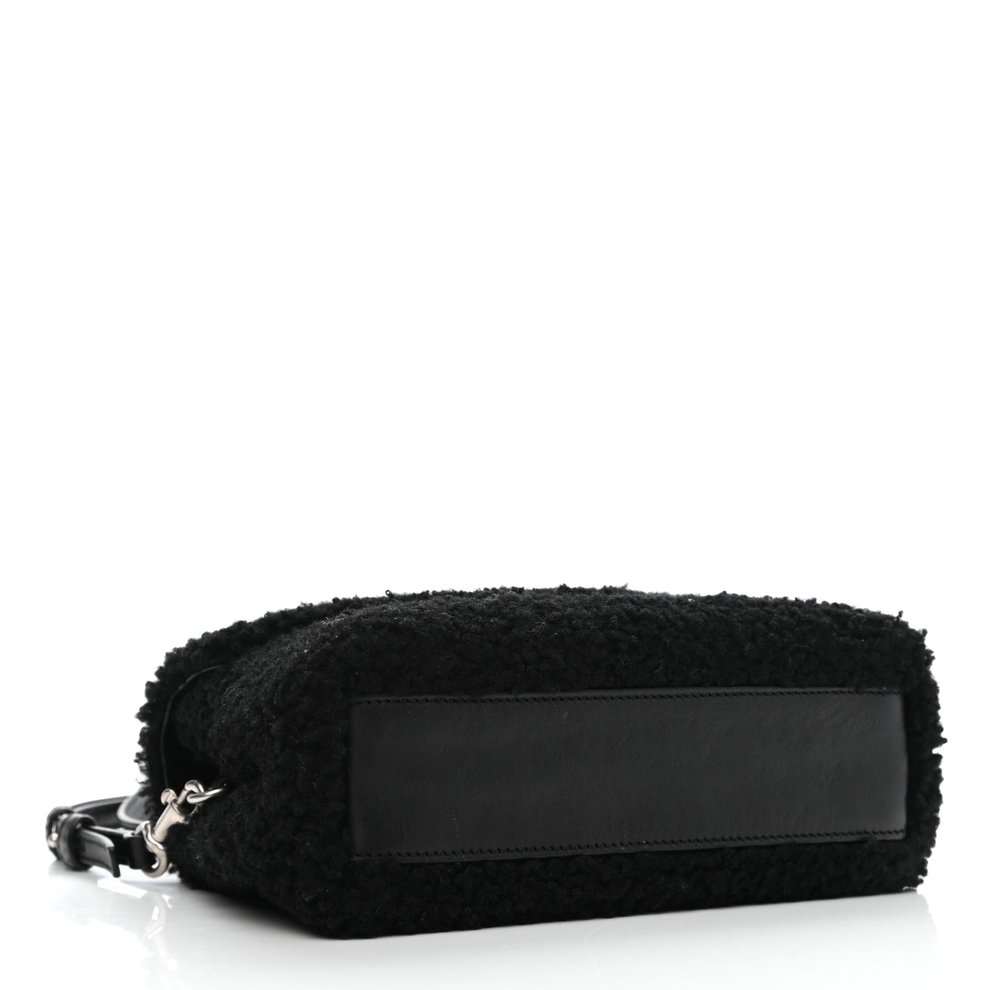 Shearling Toy Loulou Shoulder Bag Black